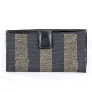 Fendi Pequin Khaki Leather Wallet 