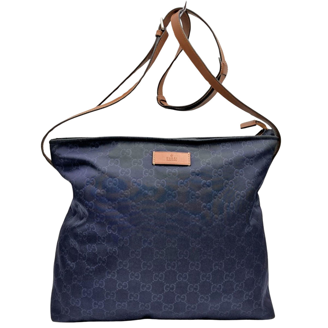 Gucci Navy Synthetic Shopper Bag