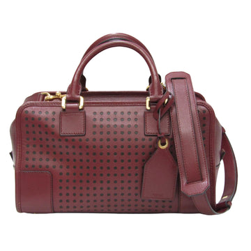 Loewe Amazona Burgundy Leather Handbag 