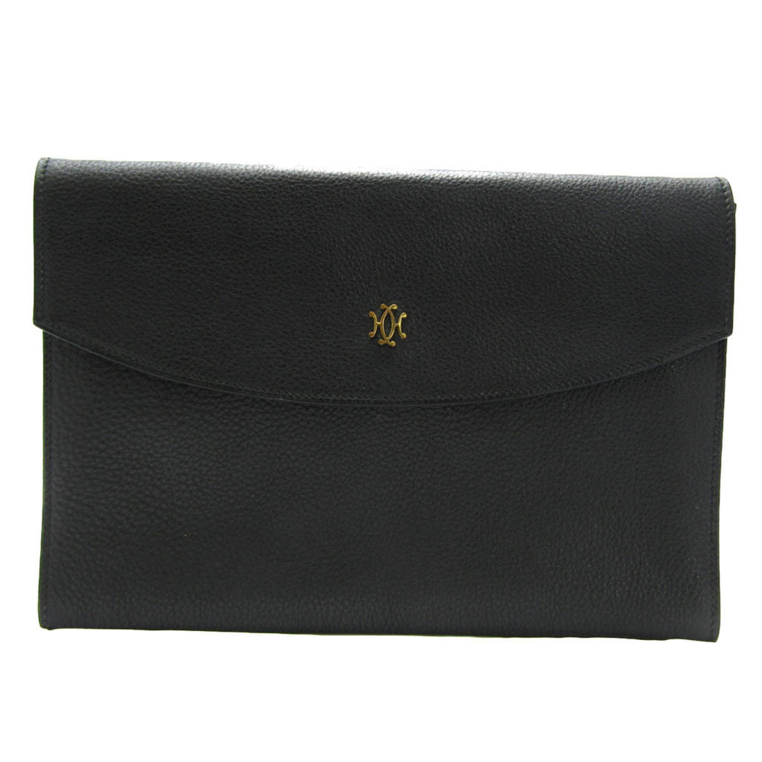 Hermès Black Leather Clutch Bag