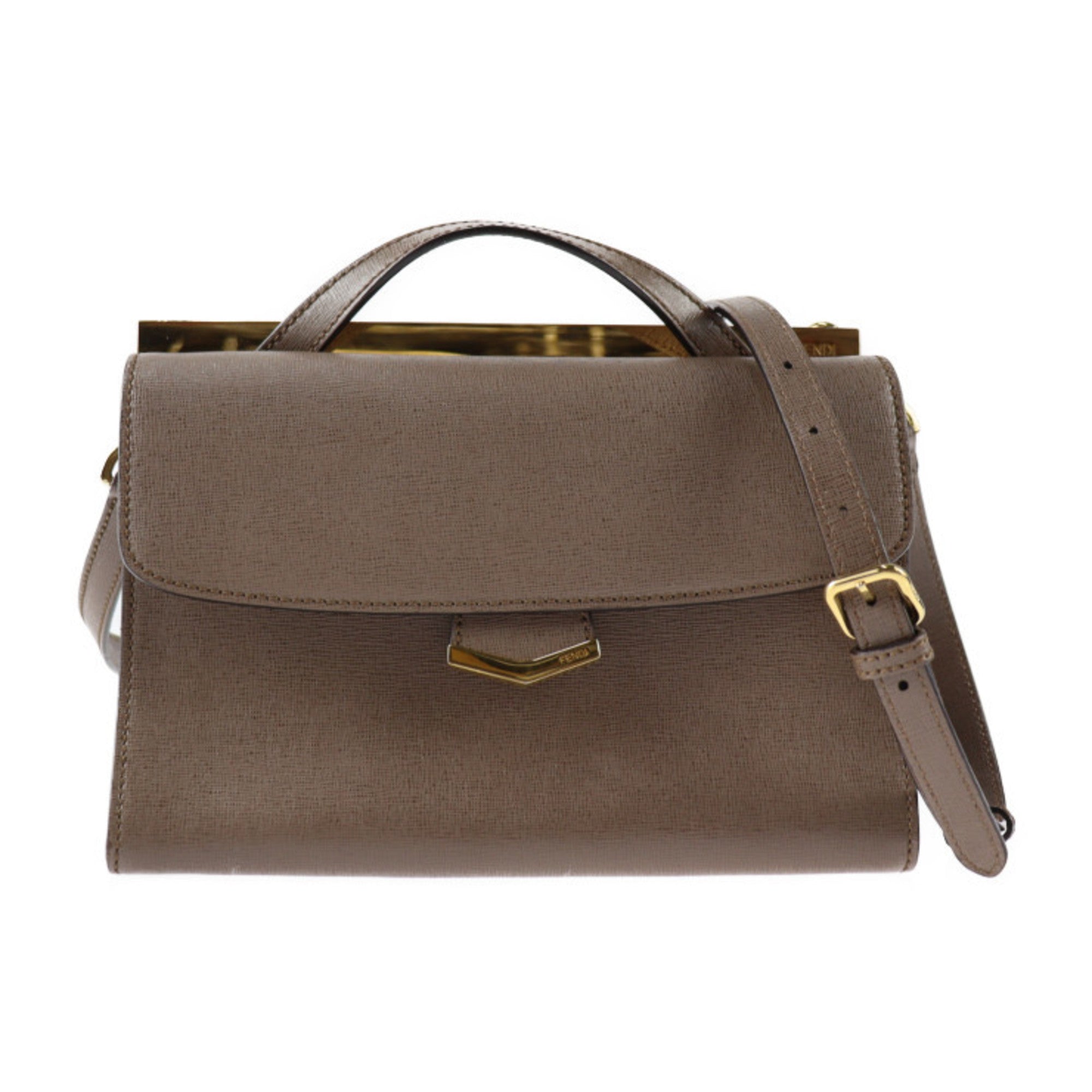 Fendi Brown Leather Handbag 