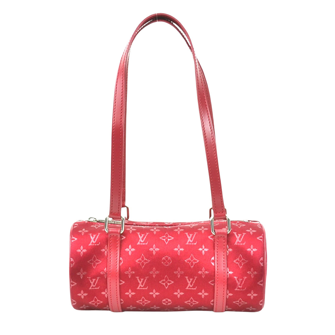 Louis Vuitton Papillon Red Canvas Handbag 