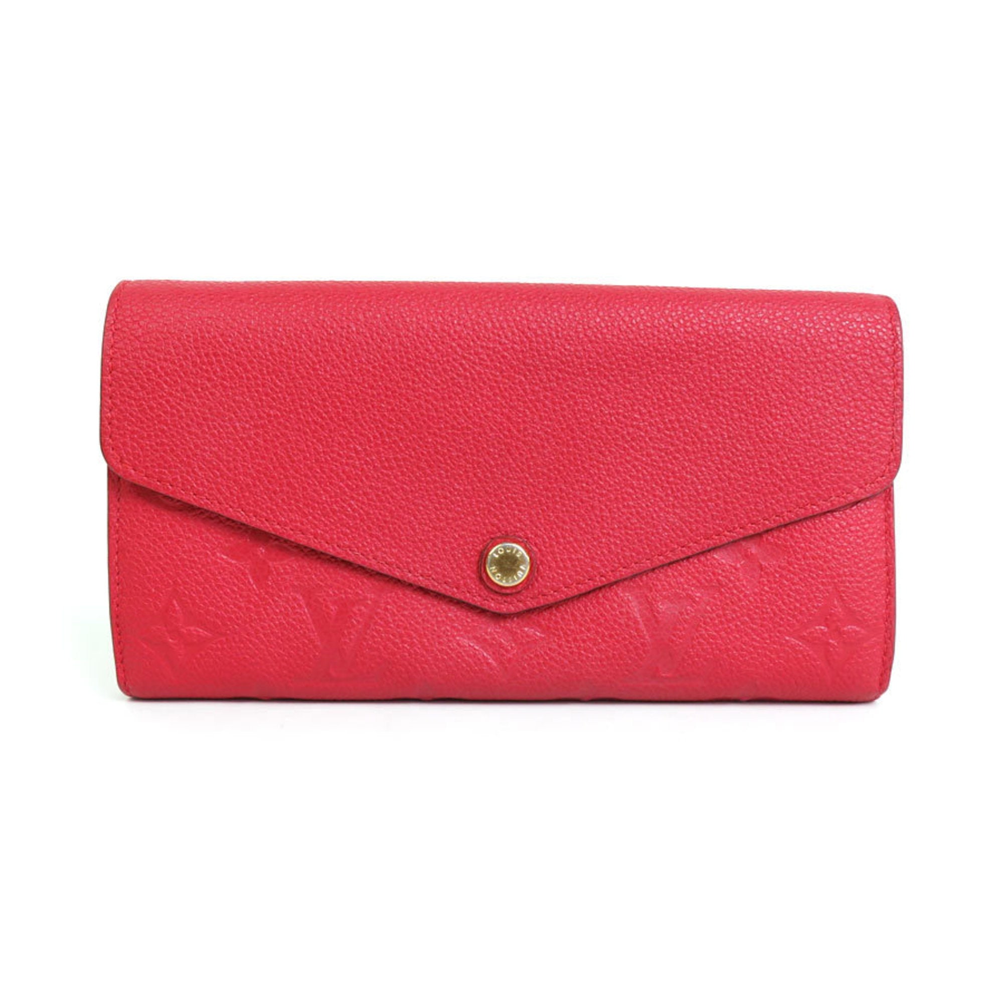 Louis Vuitton Portefeuille Sarah Red Canvas Wallet 