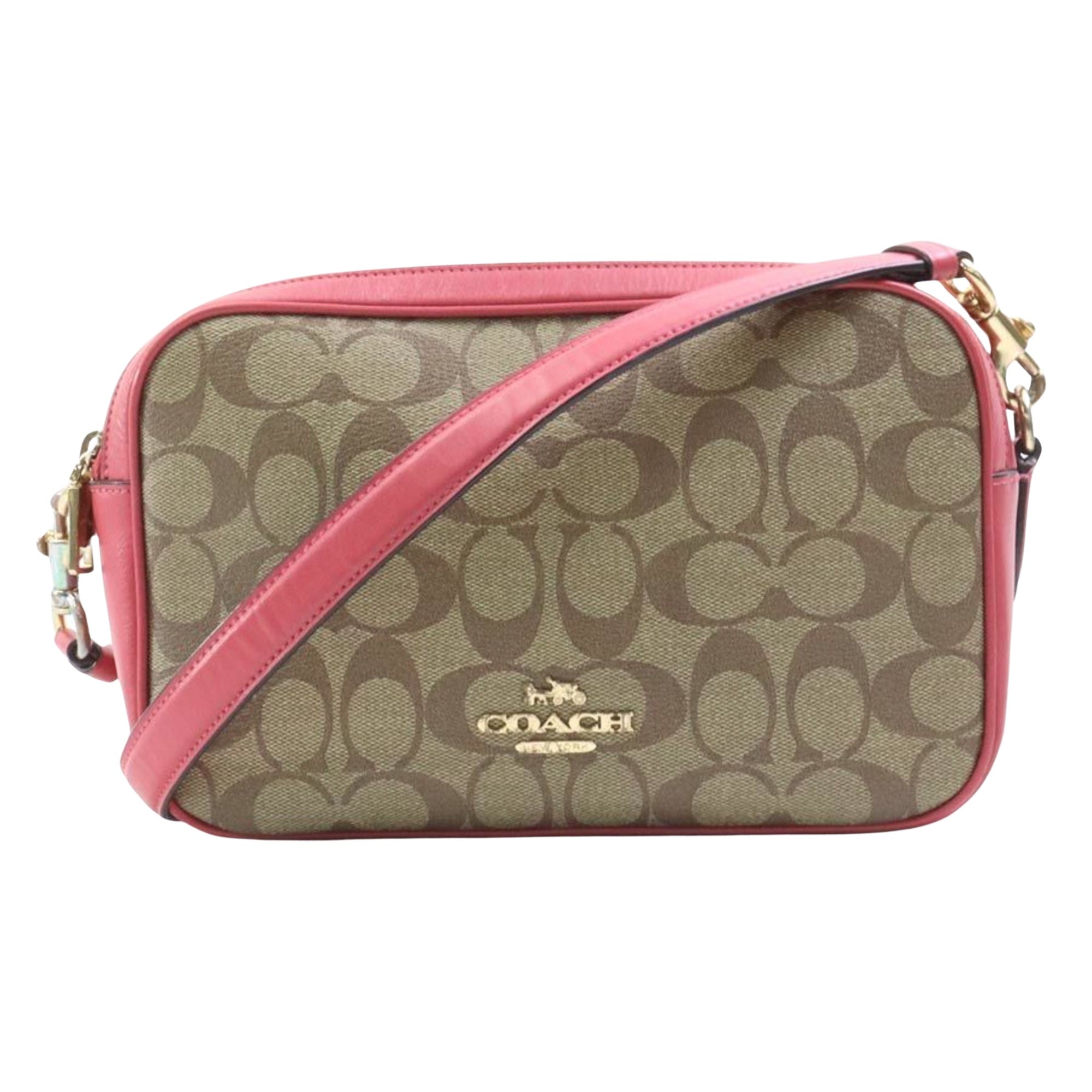 Coach Camera Pink Leather Shopper Bag