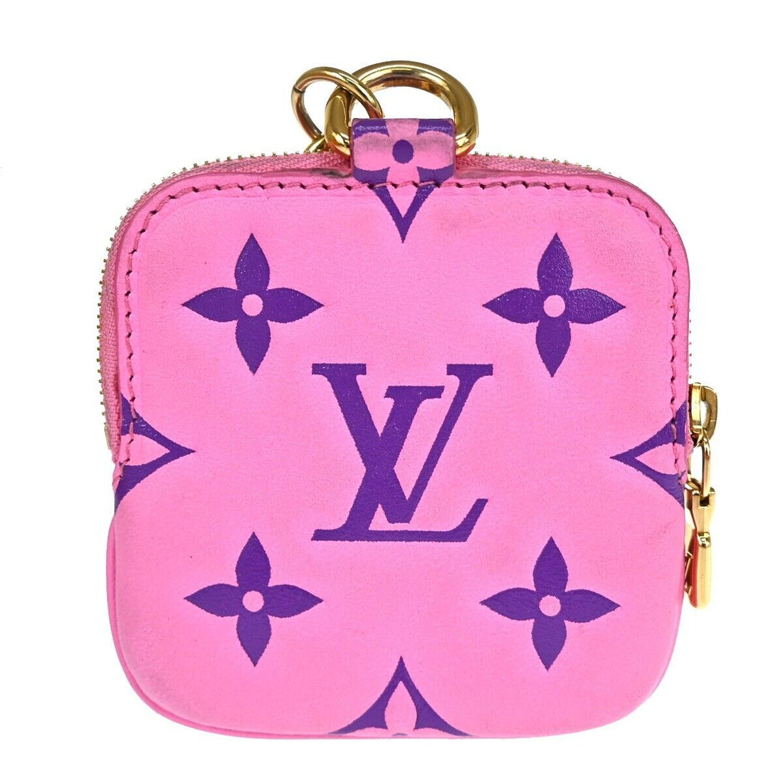 Louis Vuitton Lanyard multipochette Pink Leather Wallet 