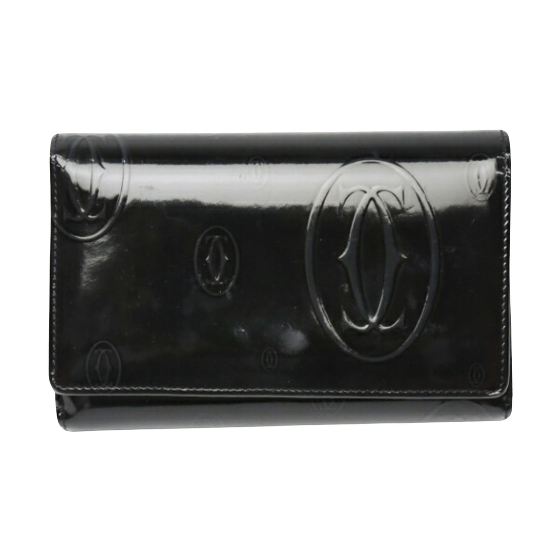 Cartier Black Patent Leather Wallet 