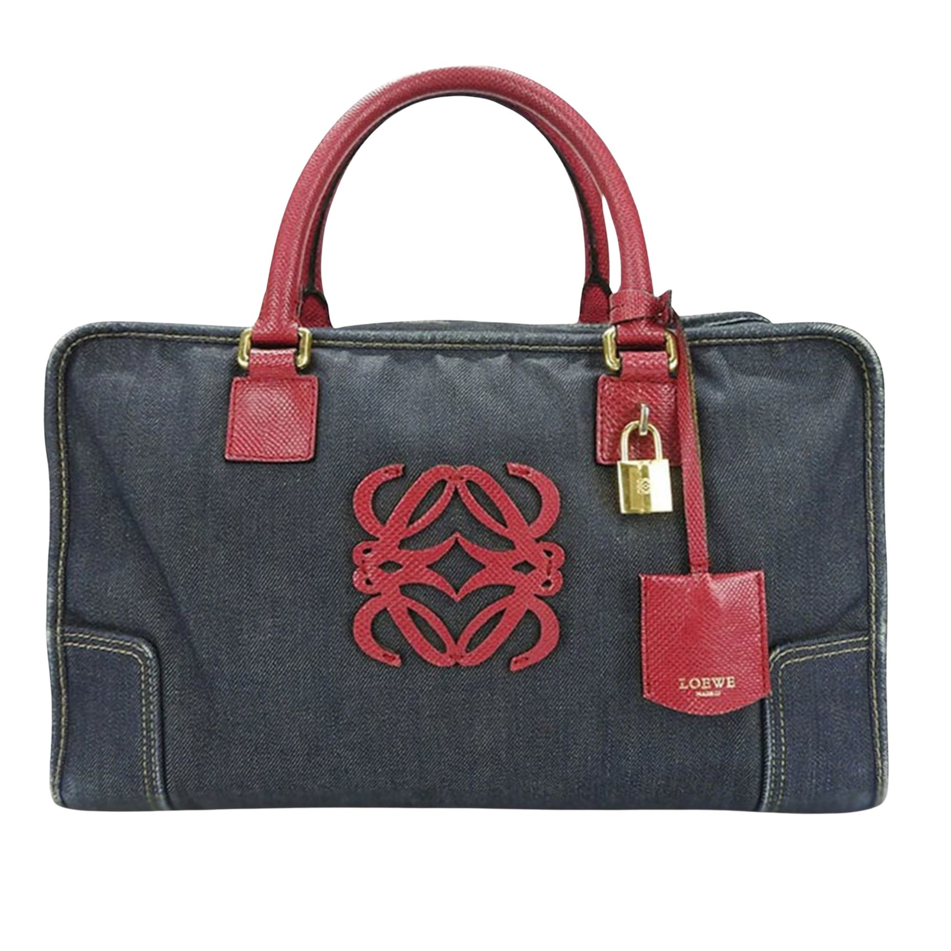 Loewe Amazona Navy Denim - Jeans Handbag 