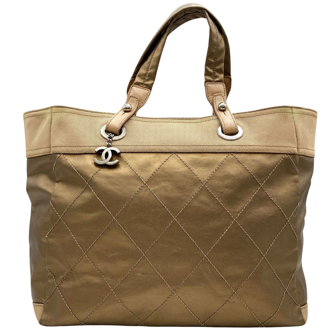 Chanel Cabas Gold Canvas Tote Bag