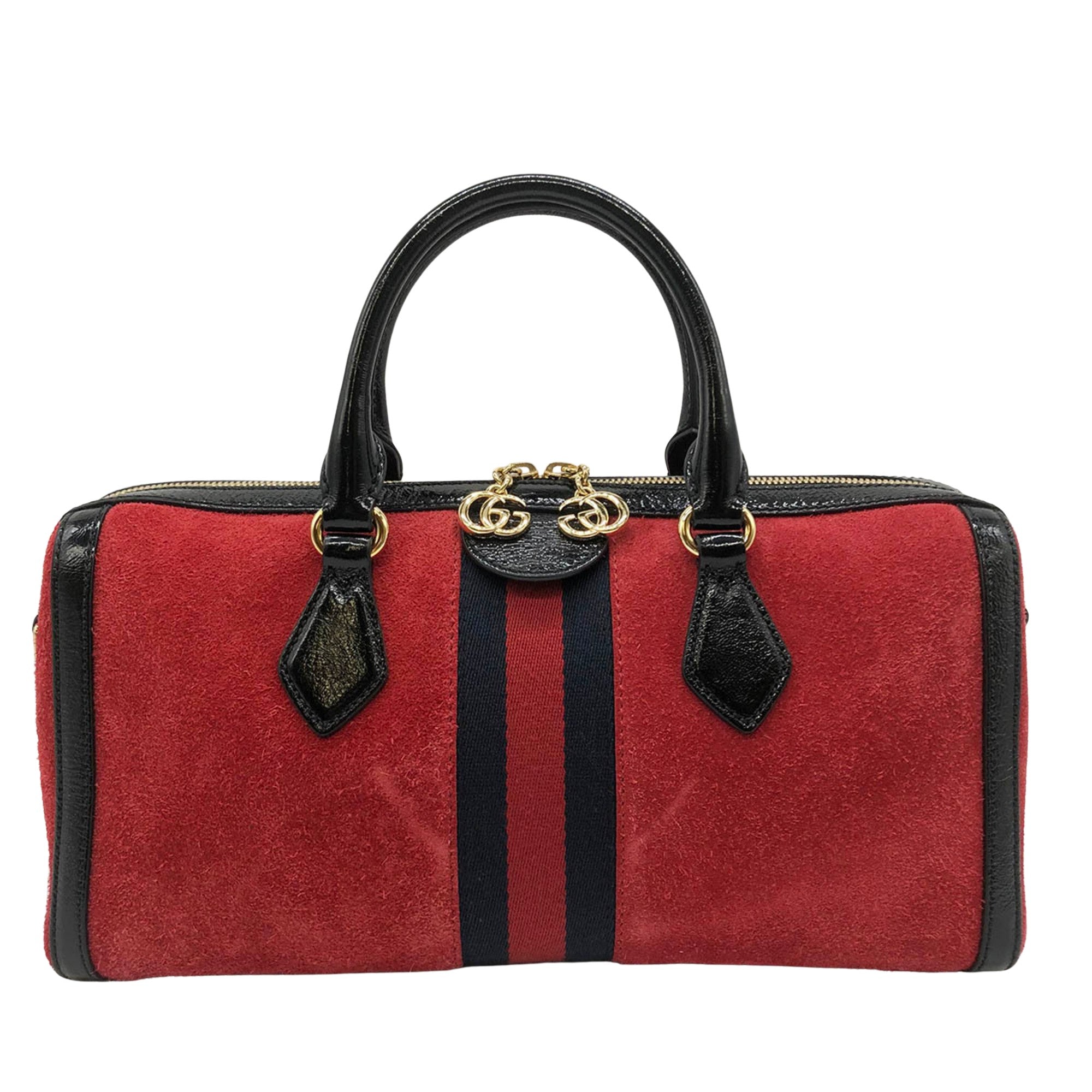 Gucci Ophidia Red Suede Handbag 