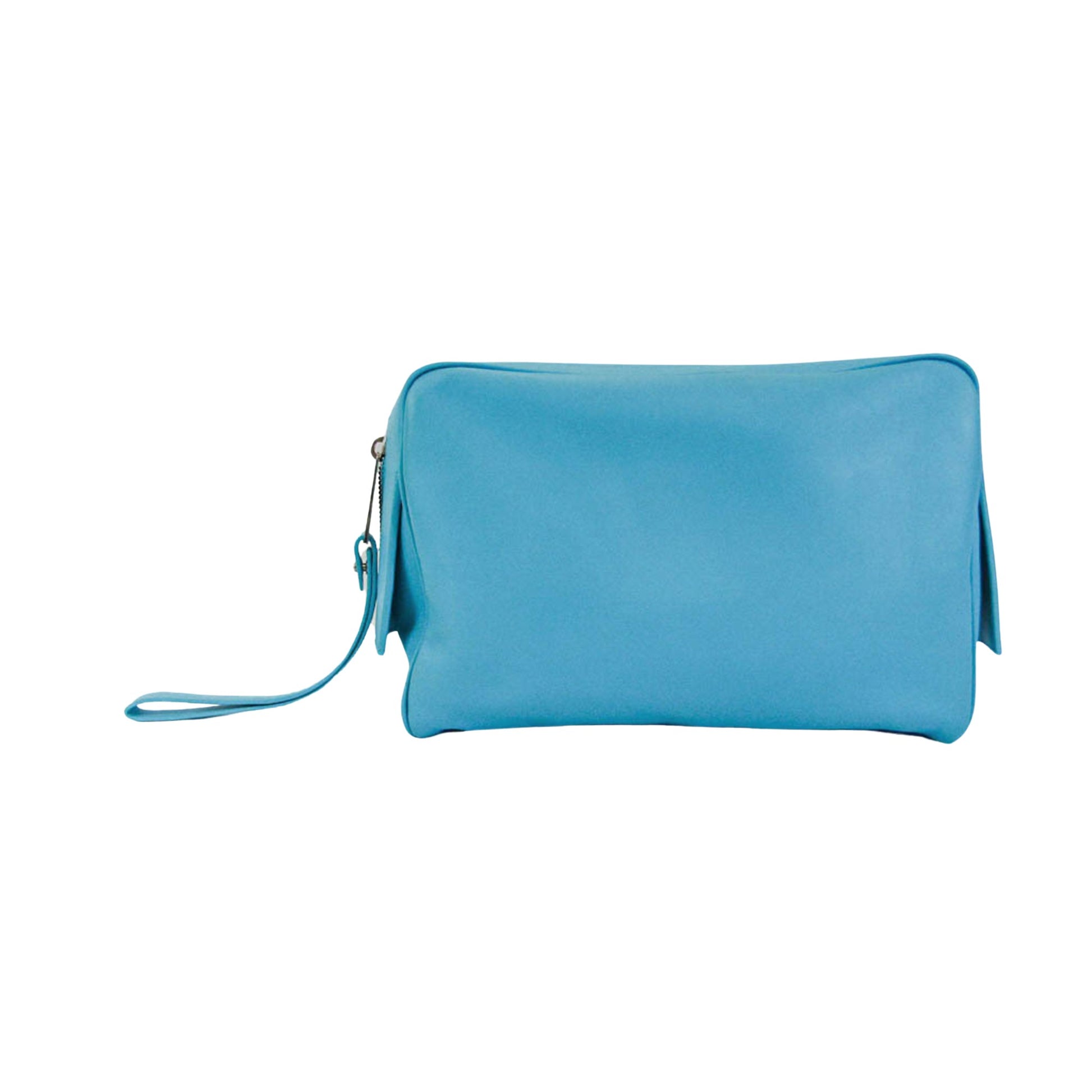 Bottega Veneta Blue Leather Clutch Bag