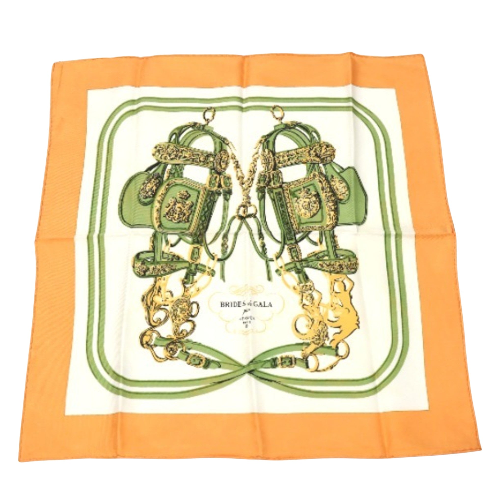 Hermès Petit Carré Orange Silk Scarf 