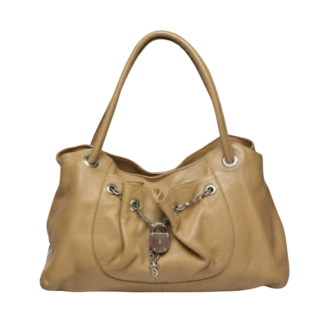 Furla Beige Leather Tote Bag