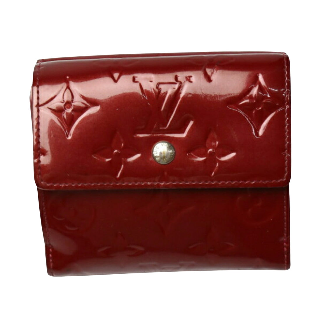 Louis Vuitton Portefeuille Elise Red Patent Leather Wallet 