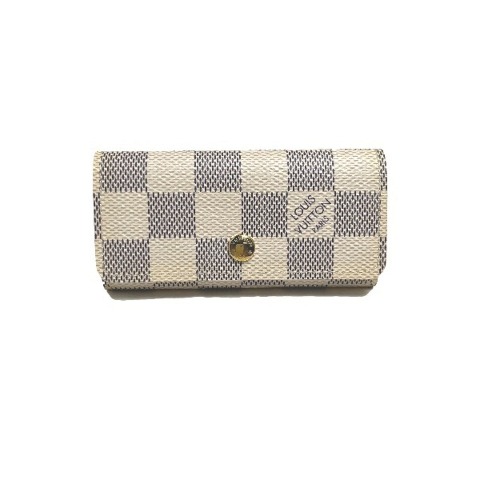 Louis Vuitton Pochette Clés Beige Canvas Wallet 