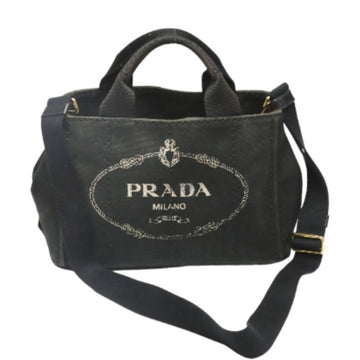 Prada Canapa Black Denim - Jeans Tote Bag