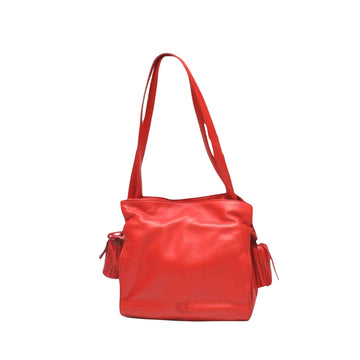 Loewe Flamenco Red Leather Shoulder Bag