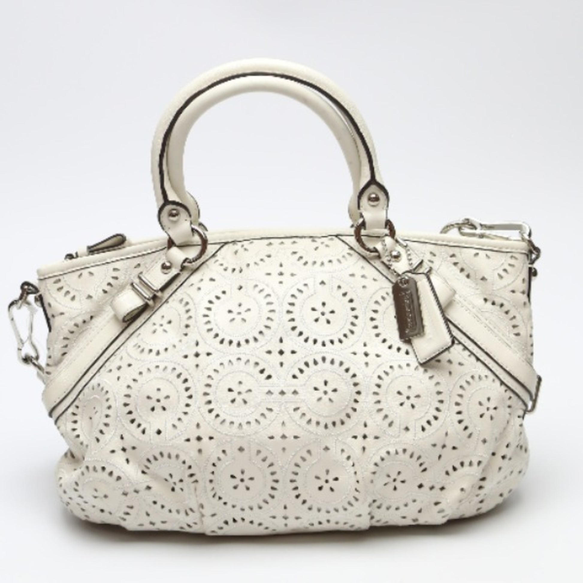 Coach Madison White Leather Handbag 