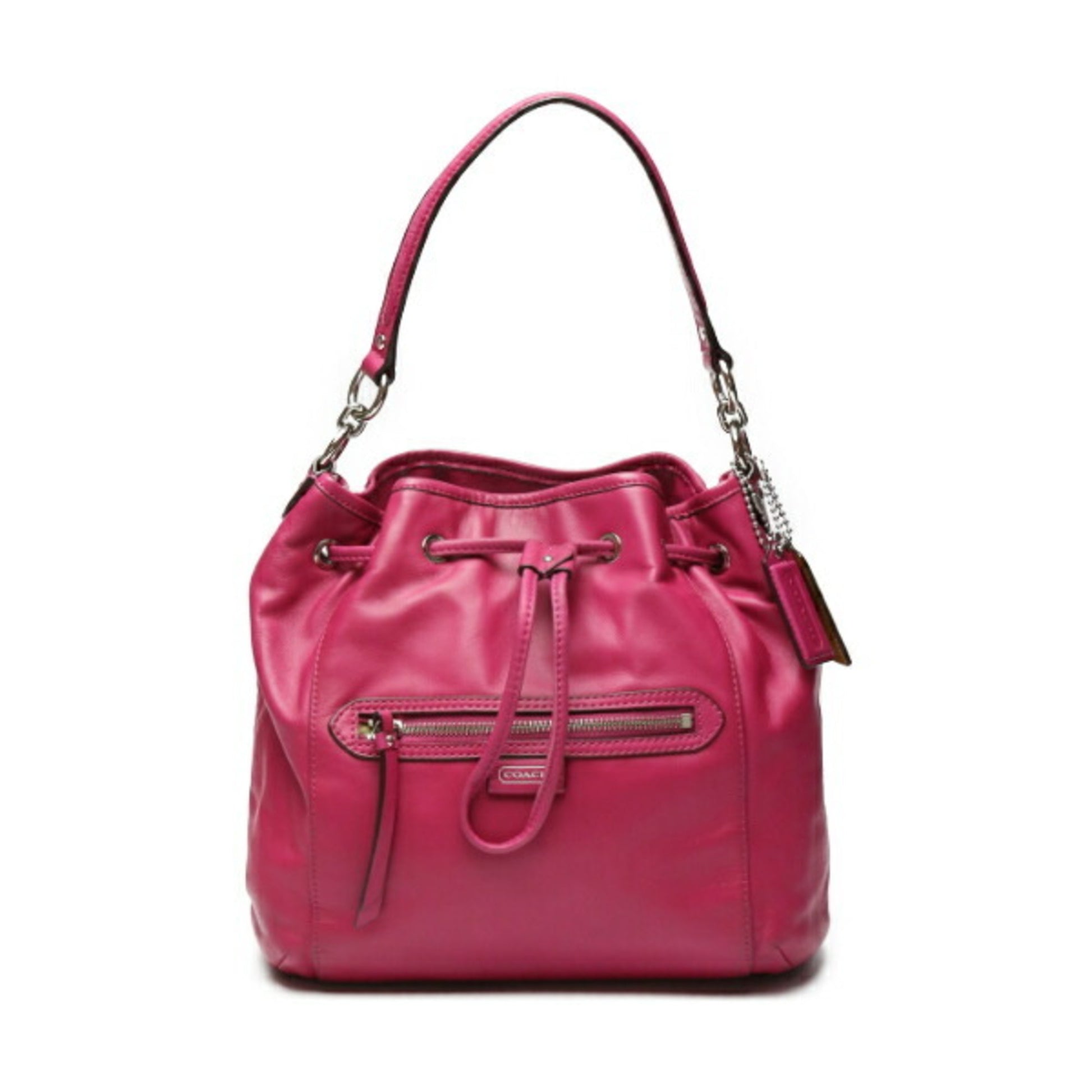 Coach Pink Leather Shopper Bag