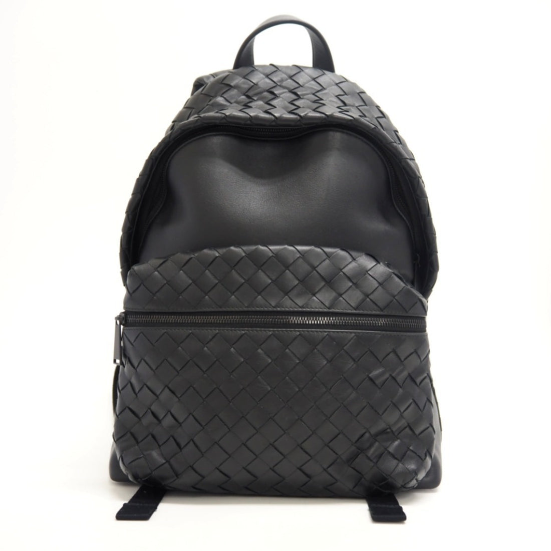 Bottega Veneta Black Leather Backpack Bag