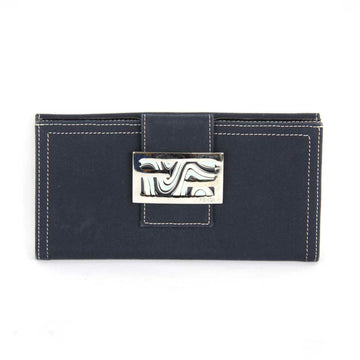 Fendi Navy Canvas Wallet 