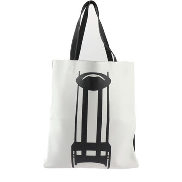 Loewe White Leather Tote Bag