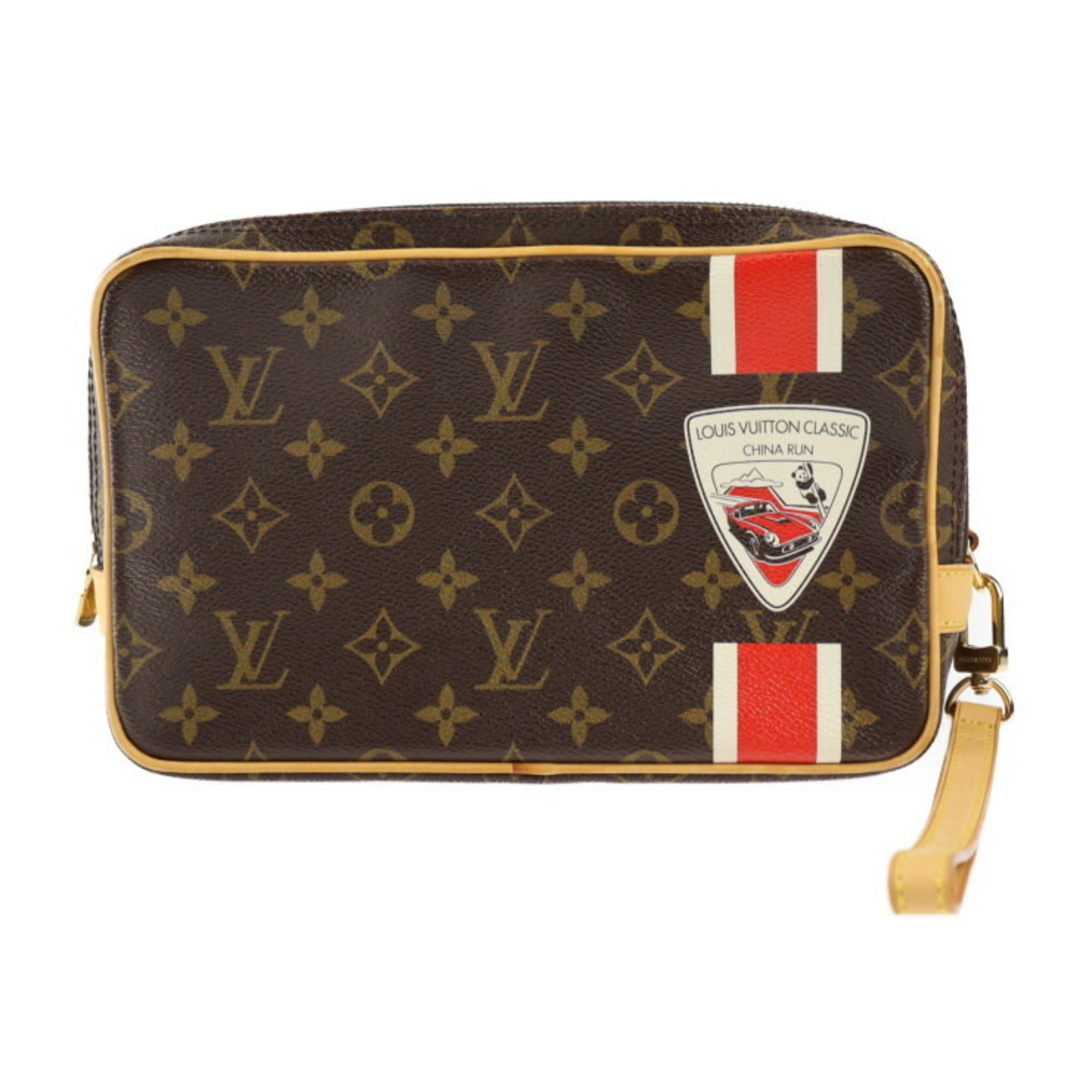 Louis Vuitton Pavel Brown Canvas Clutch Bag