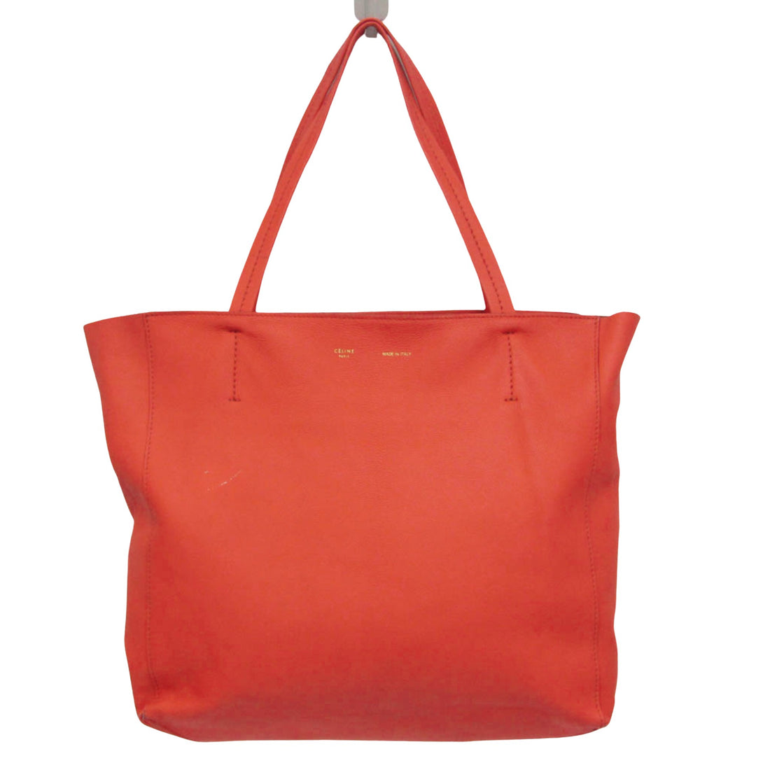 Céline Horizontal Red Leather Tote Bag