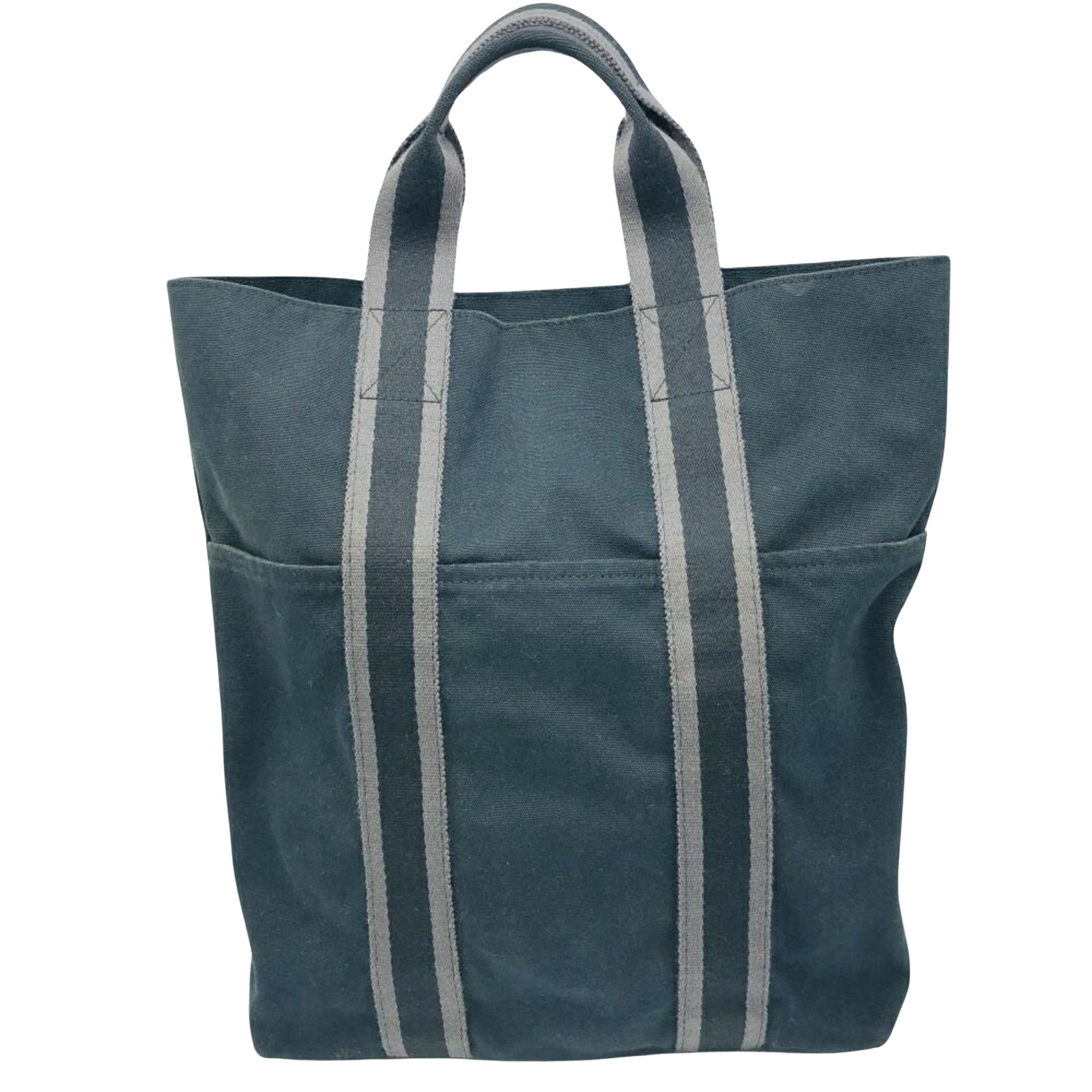 Hermès Fourre tout Blue Canvas Tote Bag