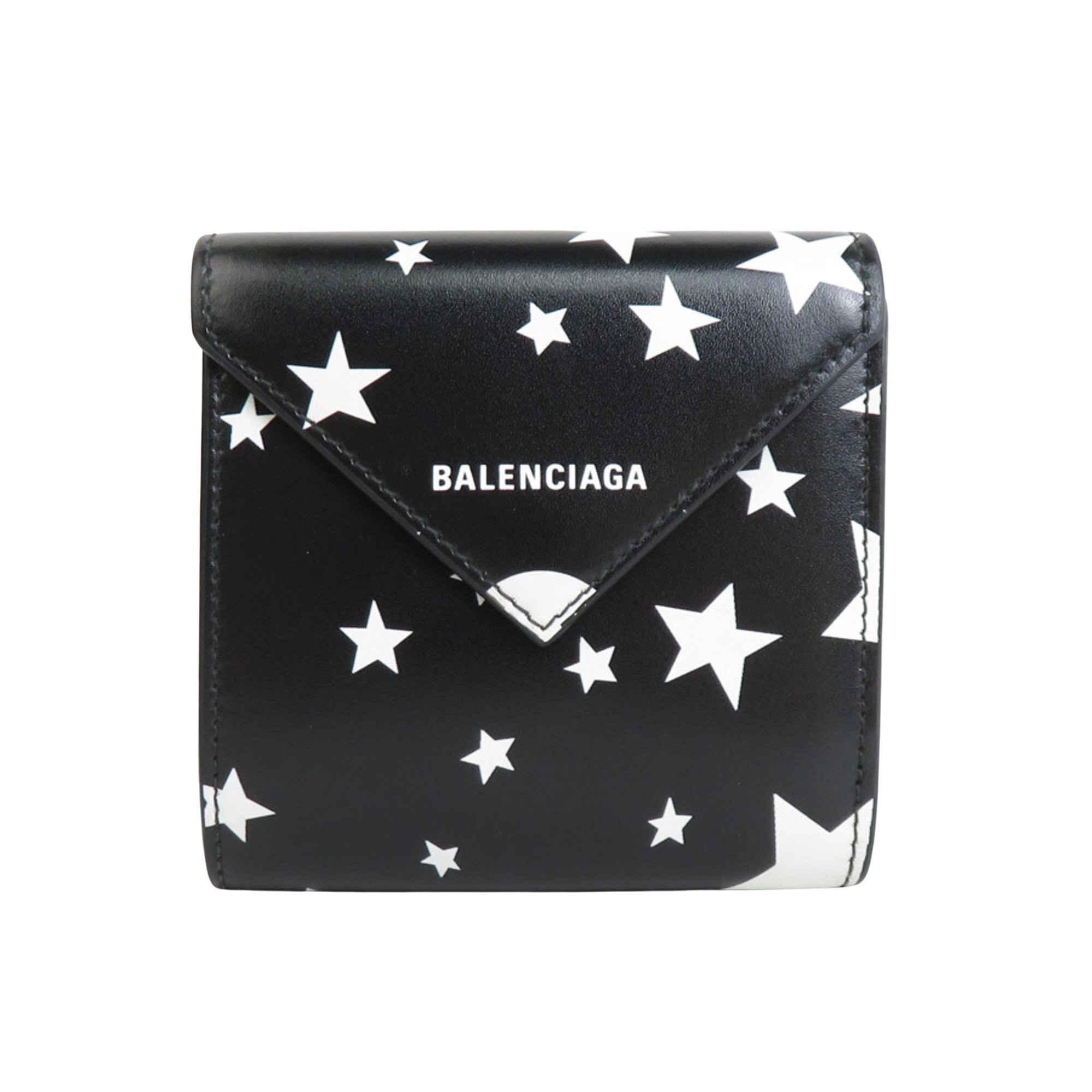 Balenciaga Papier Black Leather Wallet 