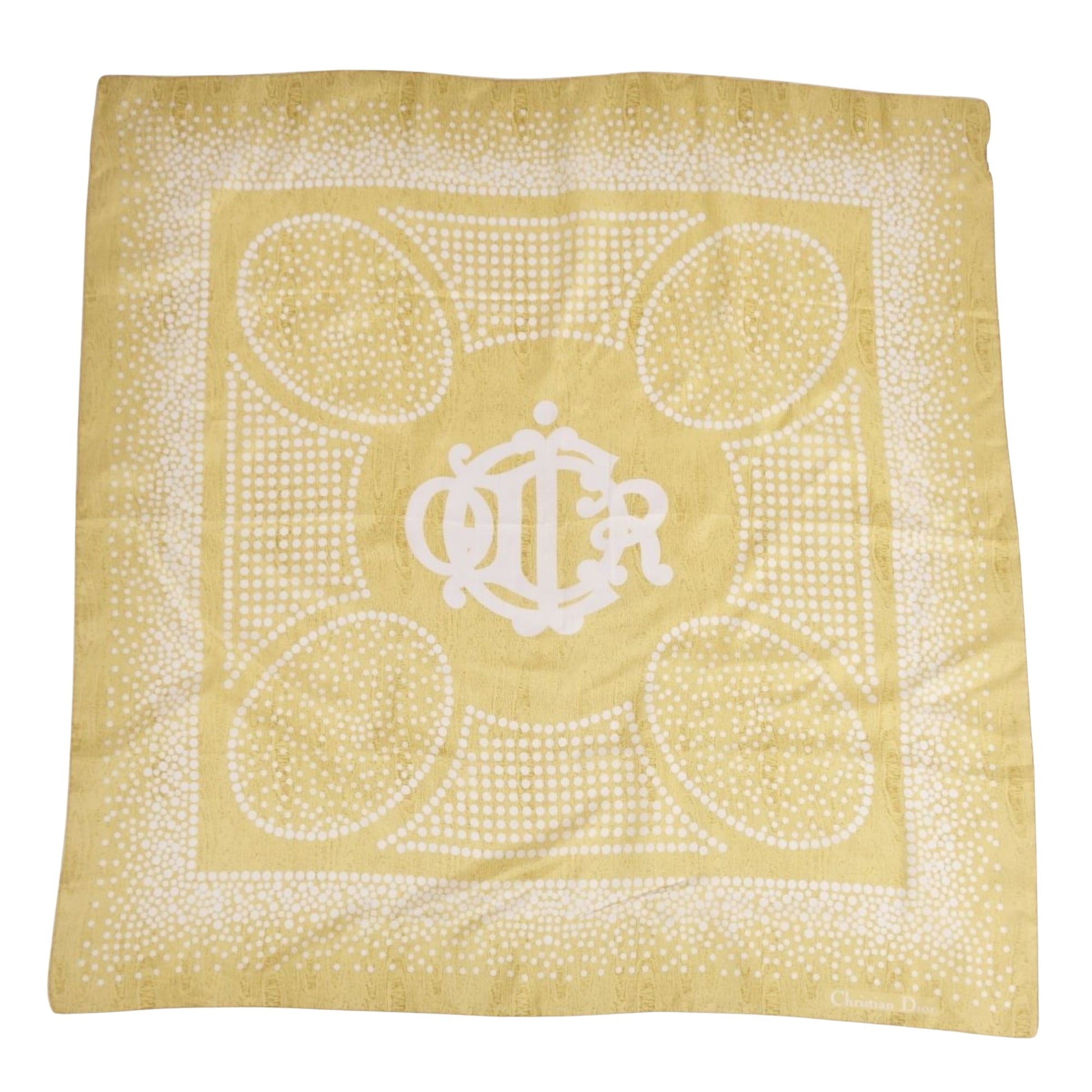 Dior Gold Silk Scarf 