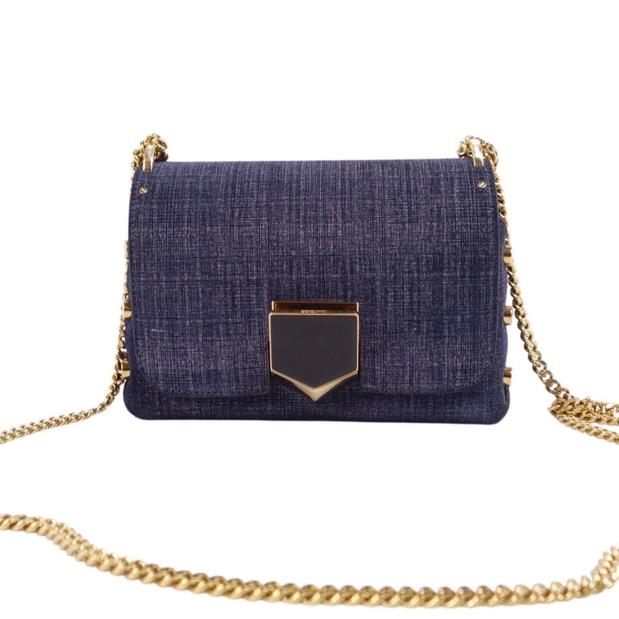 Jimmy Choo Lockett Purple Canvas Shopper Bag