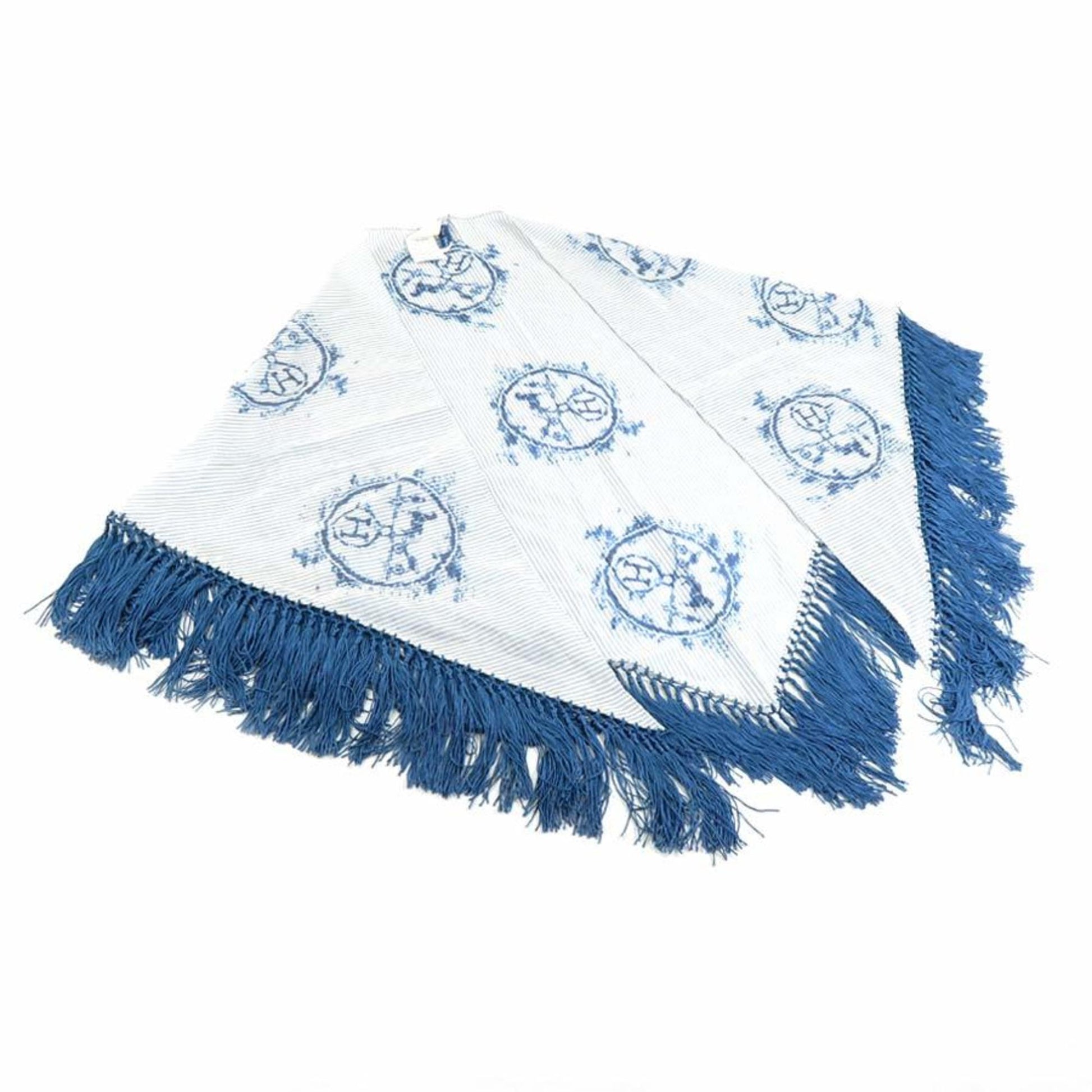 Hermès Blue Cotton Scarf 