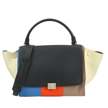 Céline Trapèze Black Leather Handbag 