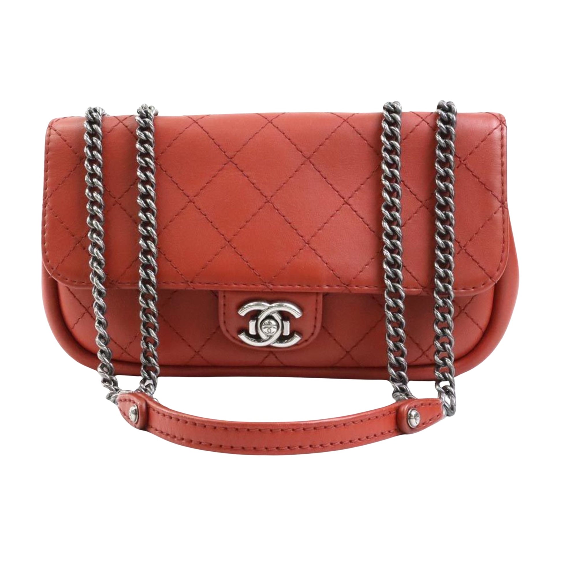 Chanel Timeless Orange Leather Shopper Bag