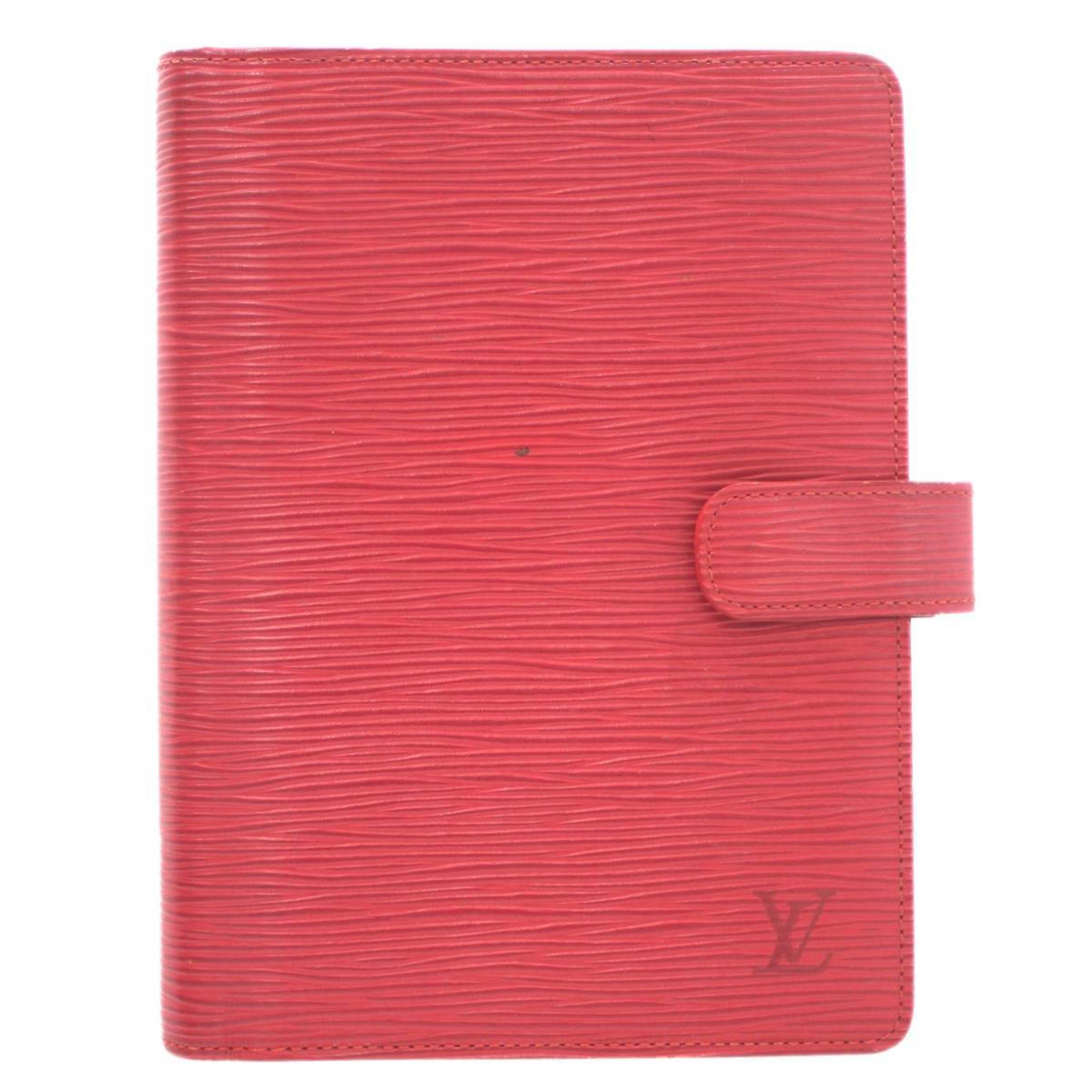 Louis Vuitton Agenda MM Red Leather Wallet 