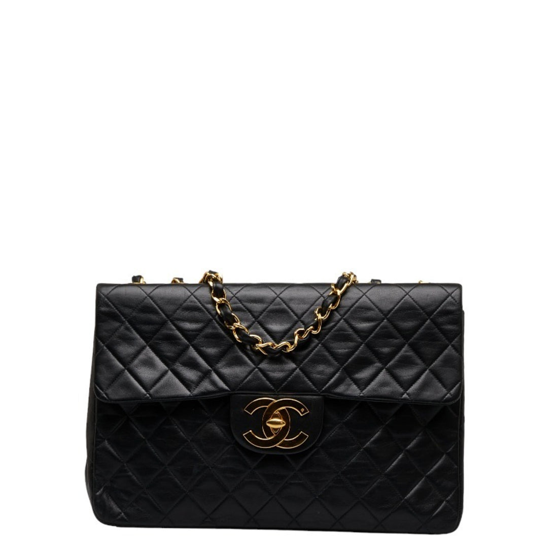 Chanel Black Leather Shopper Bag