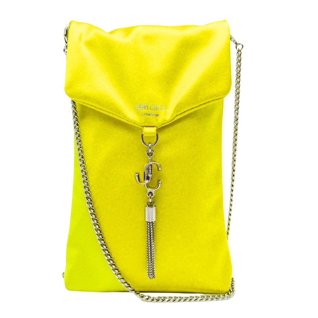 Jimmy Choo VARENNE Yellow Canvas Clutch Bag