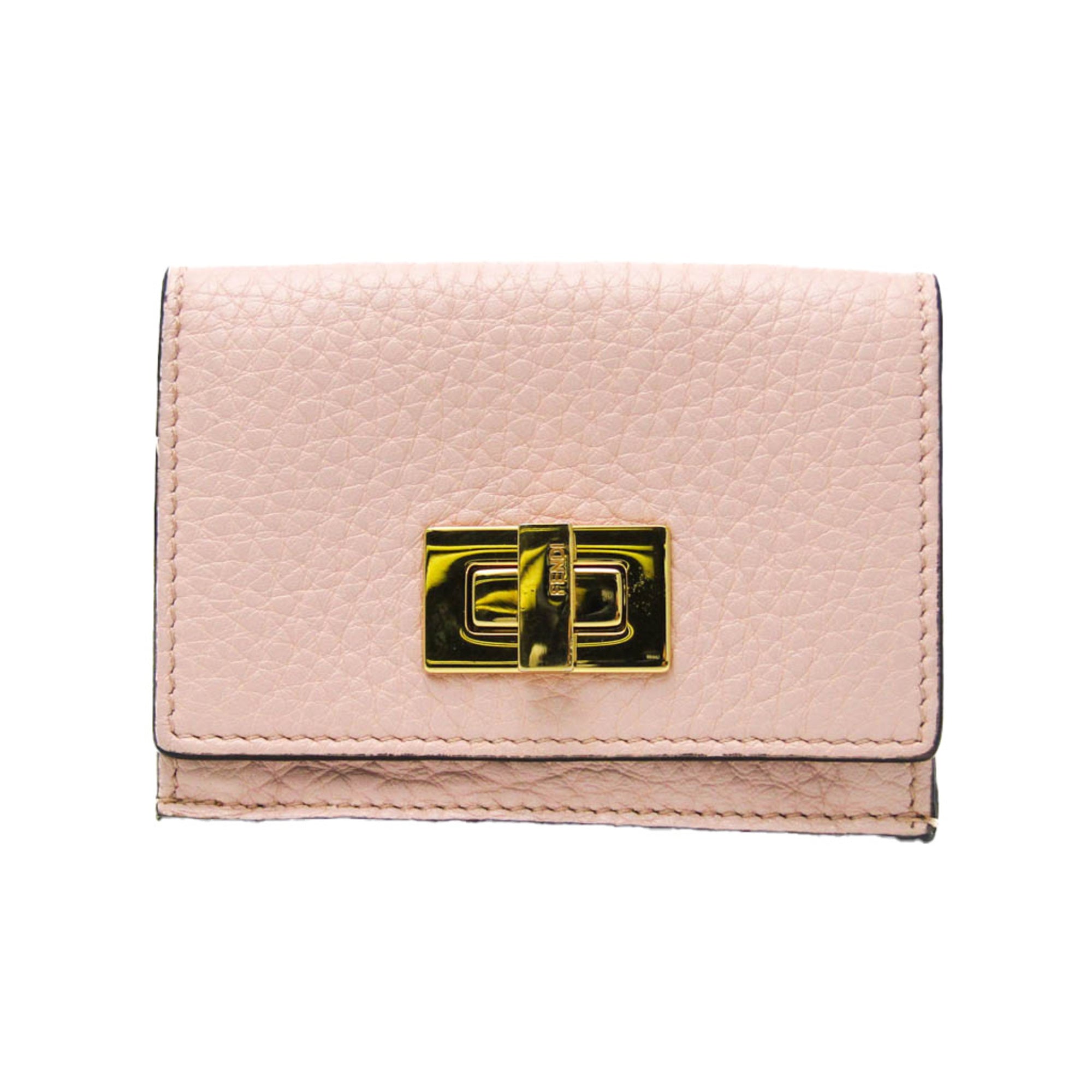 Fendi Peekaboo Pink Leather Wallet 