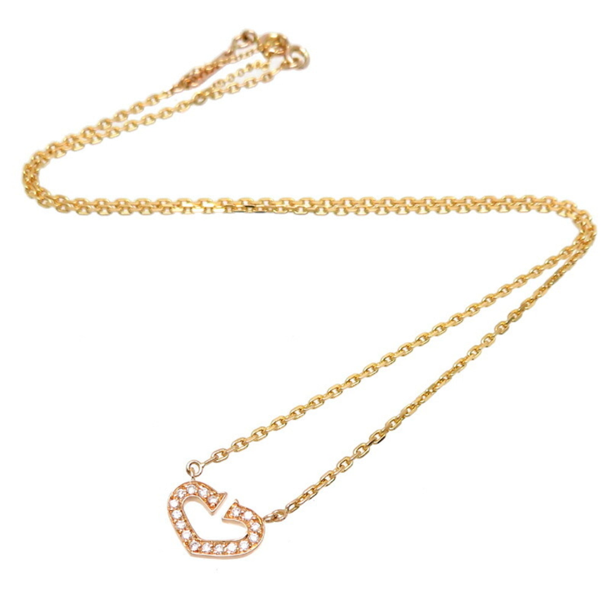 Cartier C de cartier Gold Rose Gold Necklace 