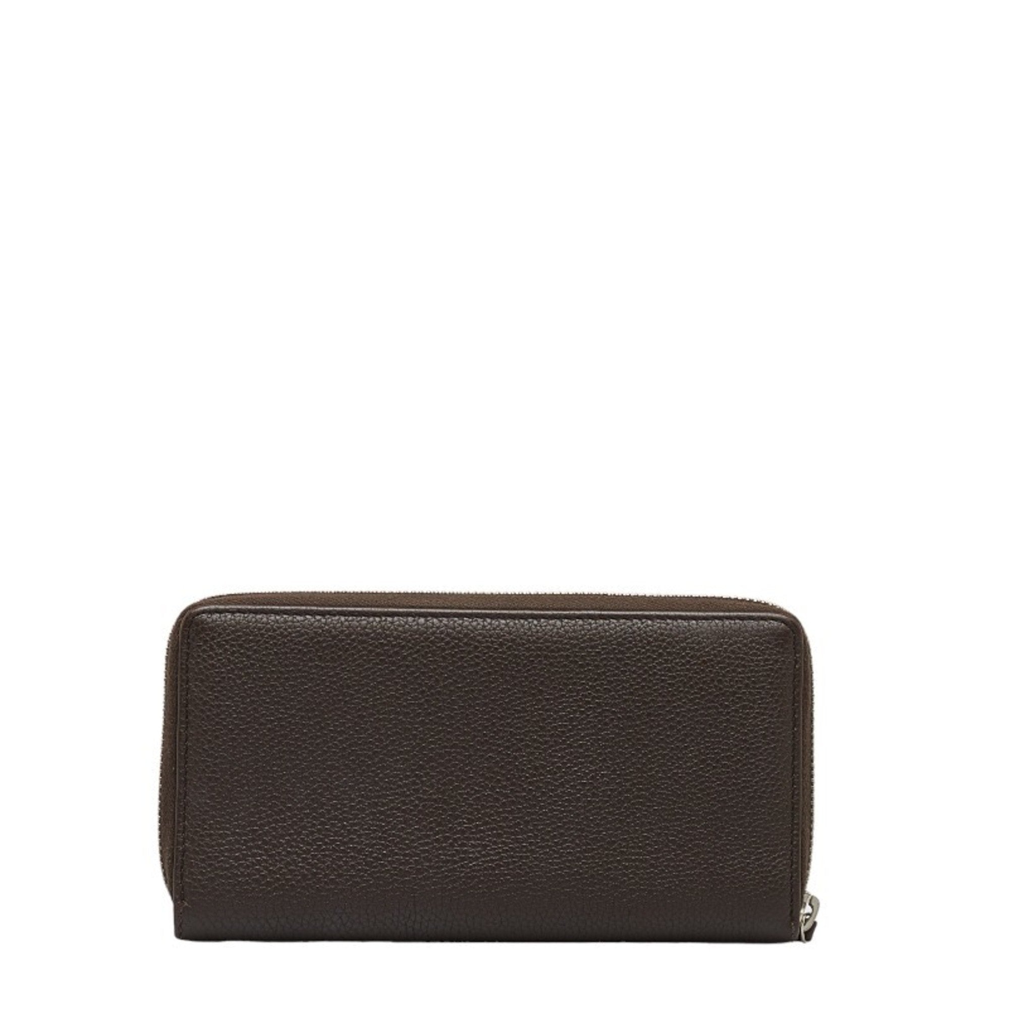 Gucci Zip around Brown Leather Wallet 