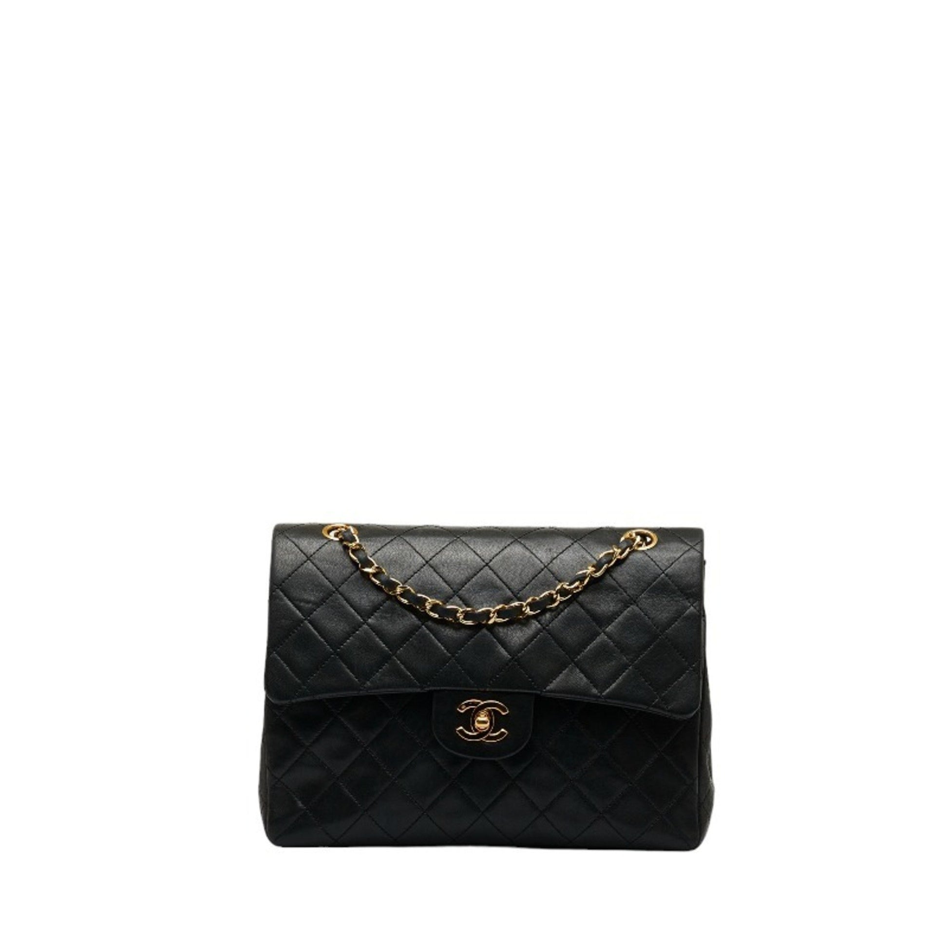 Chanel Timeless/classique Black Leather Shoulder Bag