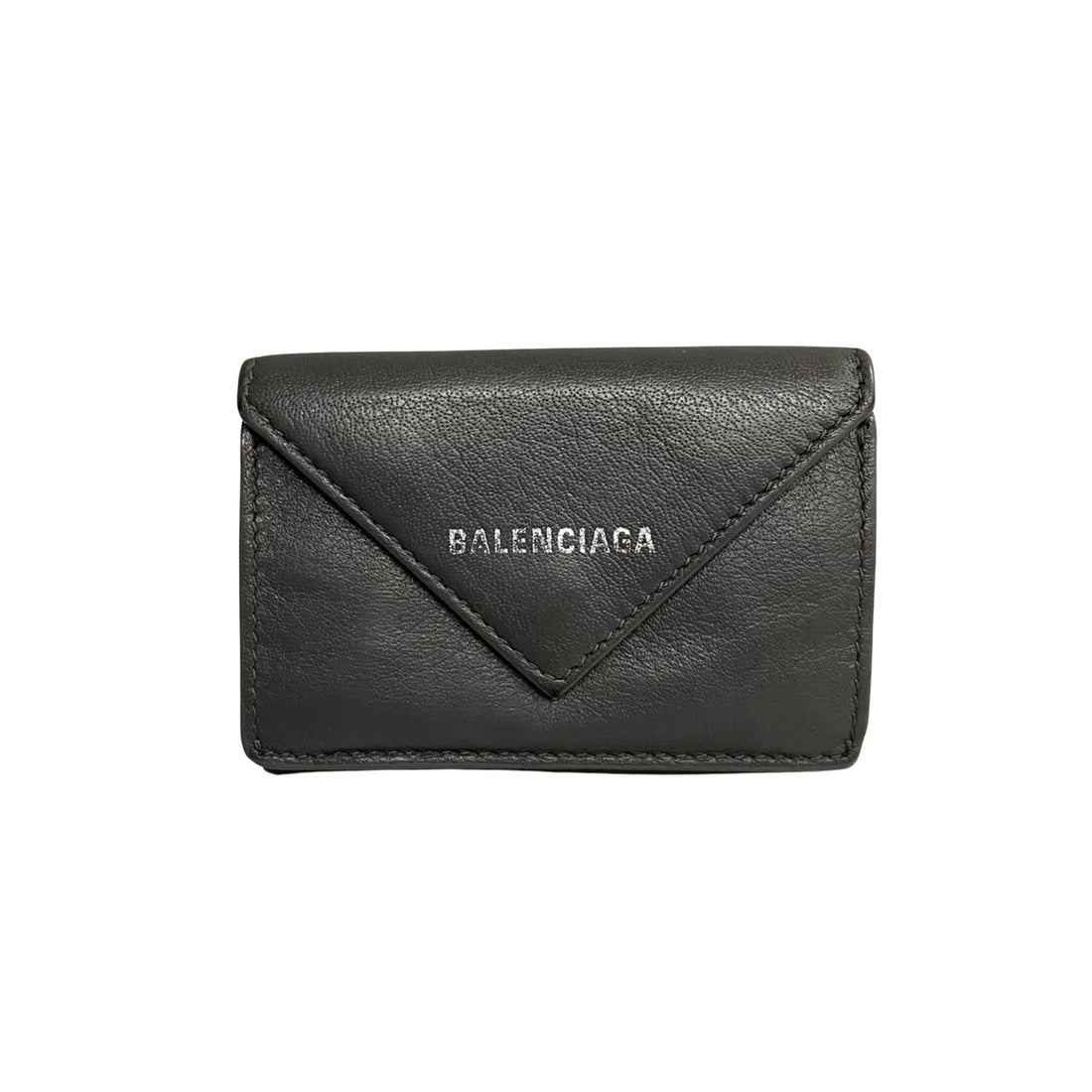 Balenciaga Papier Grey Leather Wallet 