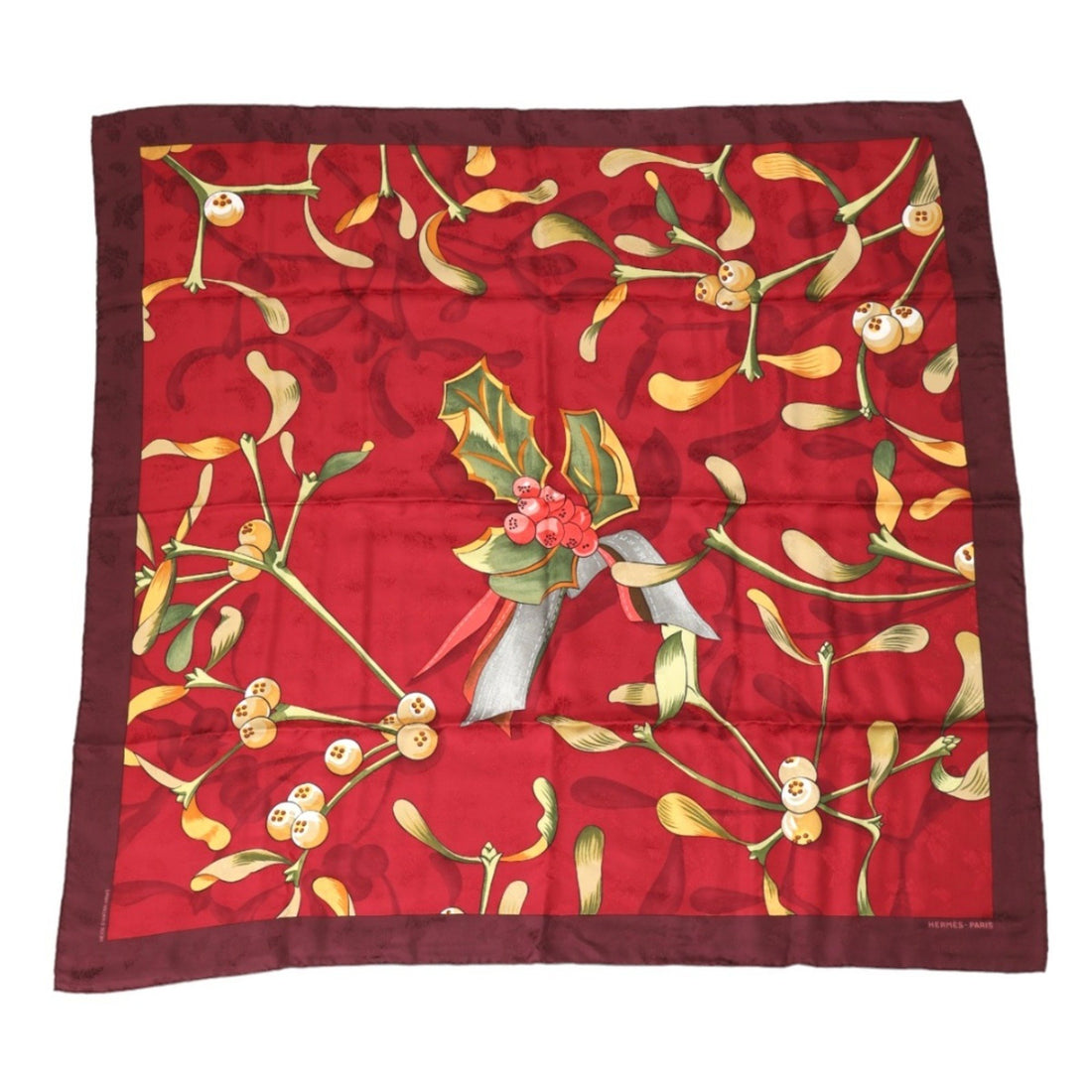 Hermès Carré 90 Red Silk Scarf 