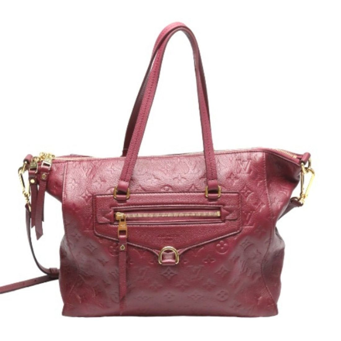 Louis Vuitton Lumineuse Burgundy Canvas Handbag 