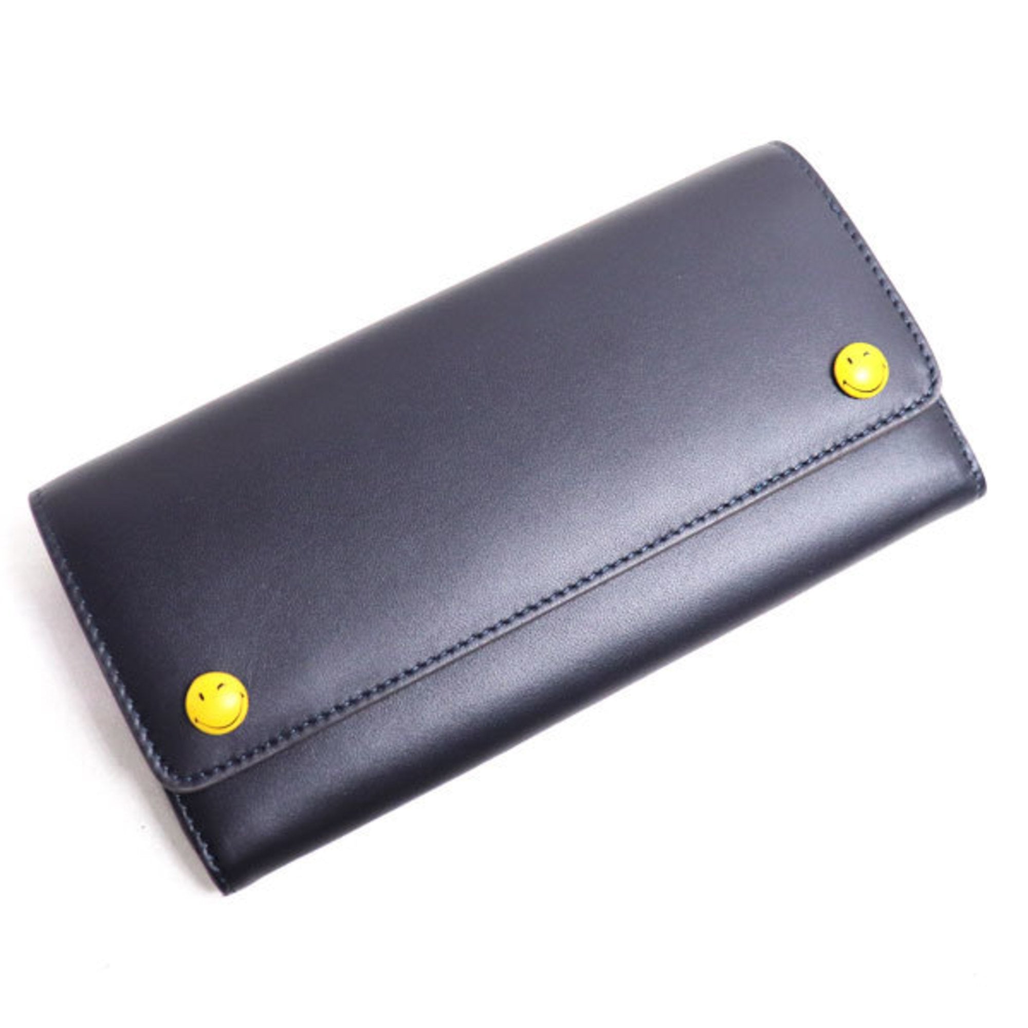 Anya Hindmarch Navy Leather Wallet 