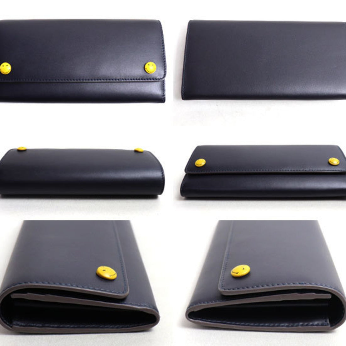 Anya Hindmarch Navy Leather Wallet 