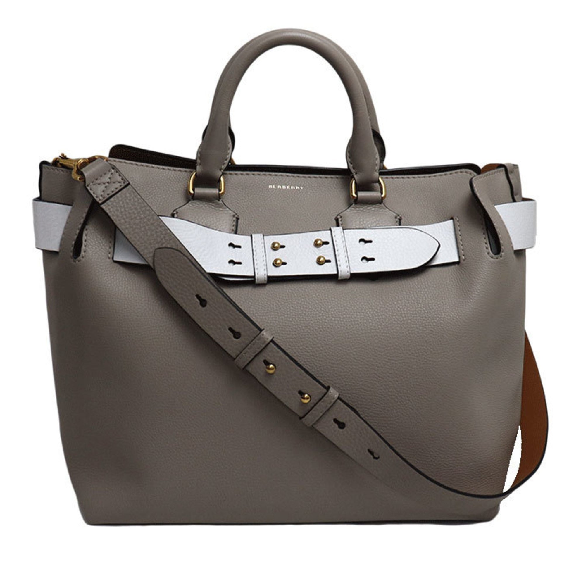 Burberry Grey Leather Shopper Bag