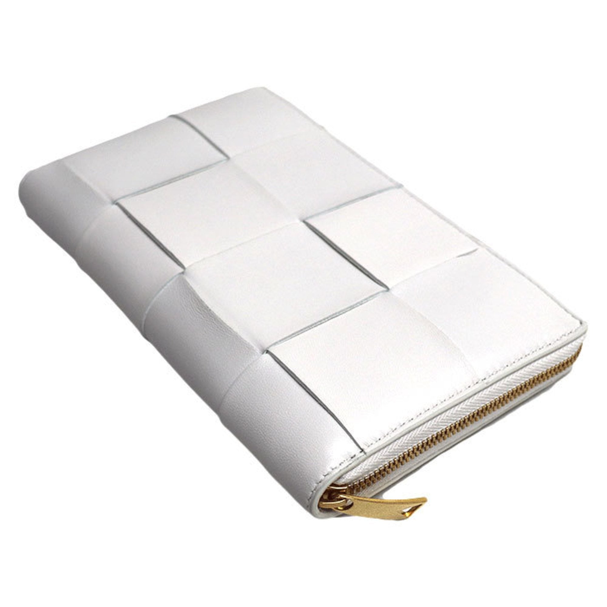 Bottega Veneta Cassette White Leather Wallet 