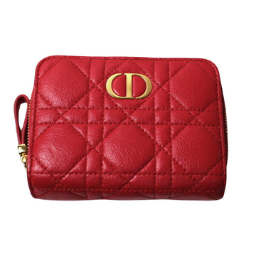 Dior CARO Red Leather Wallet 