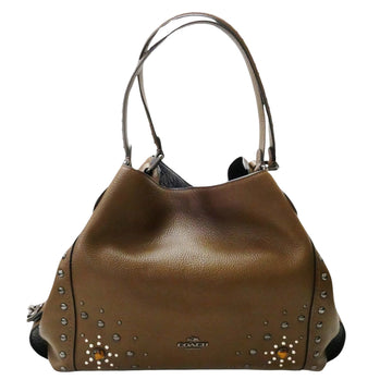 Coach Edie Brown Leather Shoulder Bag